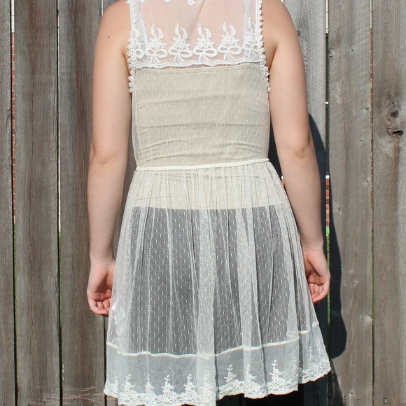 ‼️SOLD‼️Forever 21 Lace Slip Cover Dress - Picture 3 of 4